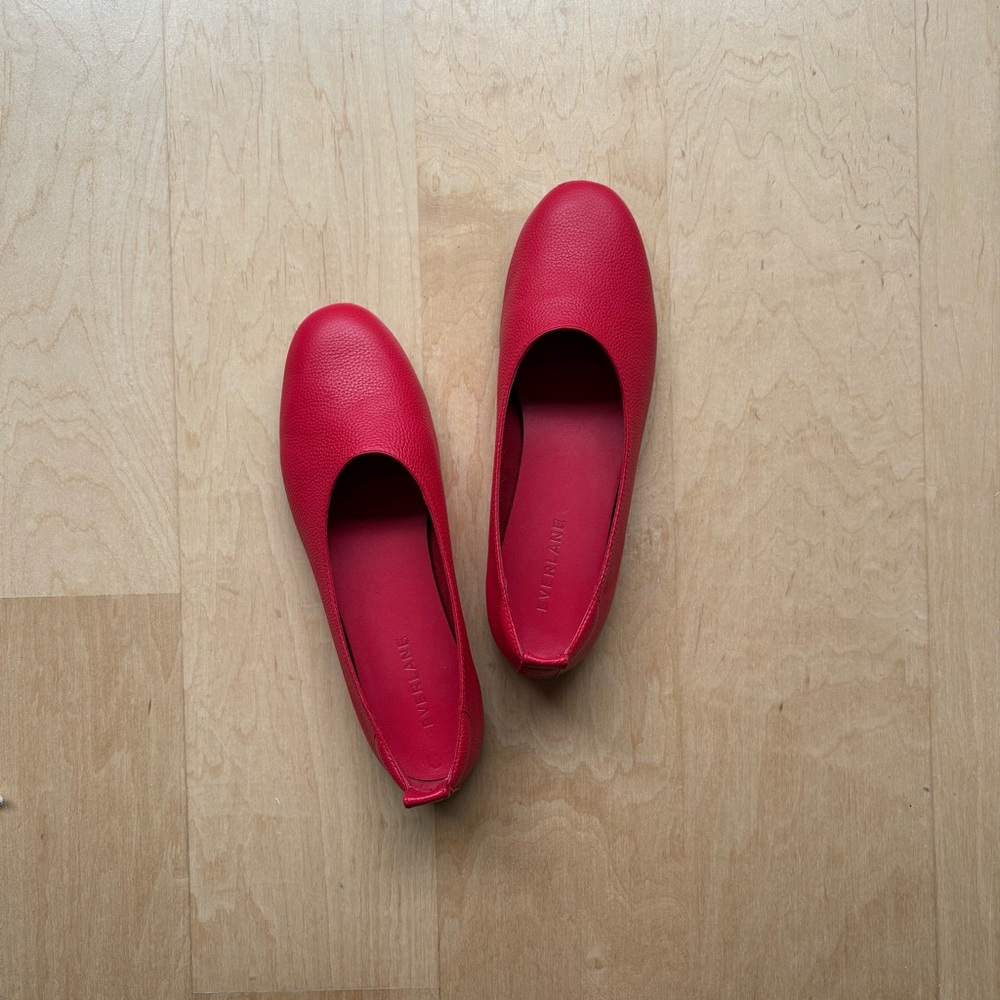 Everlane Day Glove Red Flats